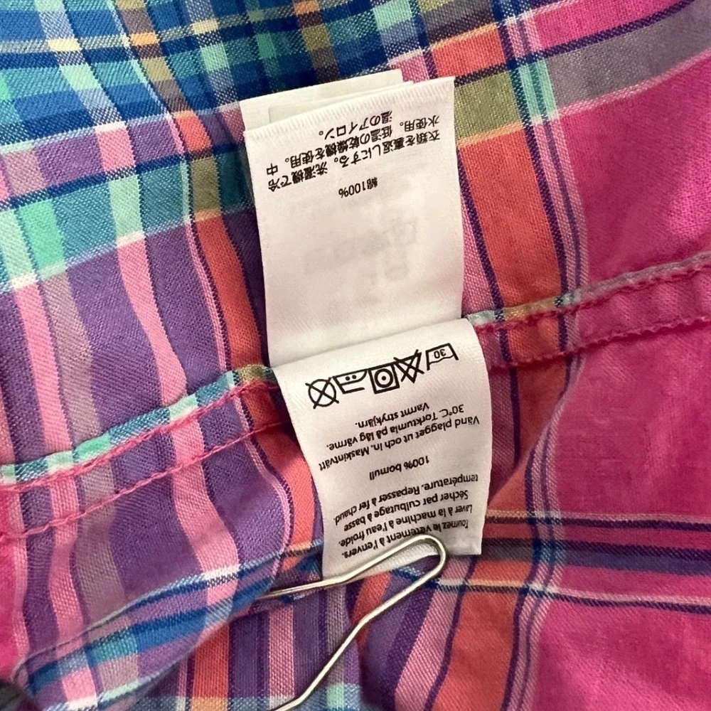 Vineyard Vines Mens XXL Slim Fit Murray Shirt Pink Blue Plaid Cotton 1W1997